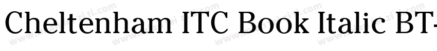 Cheltenham ITC Book Italic BT字体转换